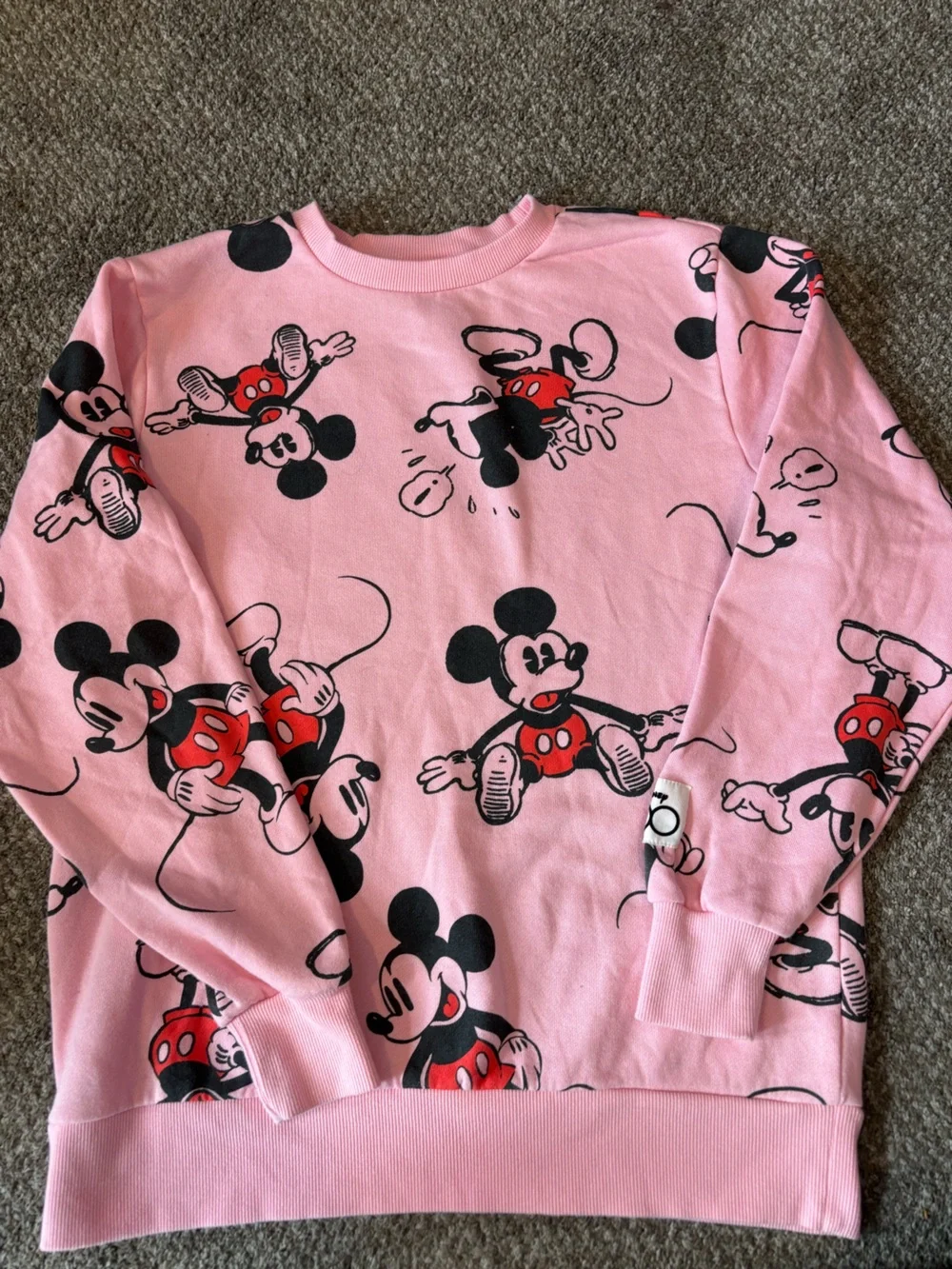 Disney Pink Mickey Mouse Long Sleeve Pajama Top